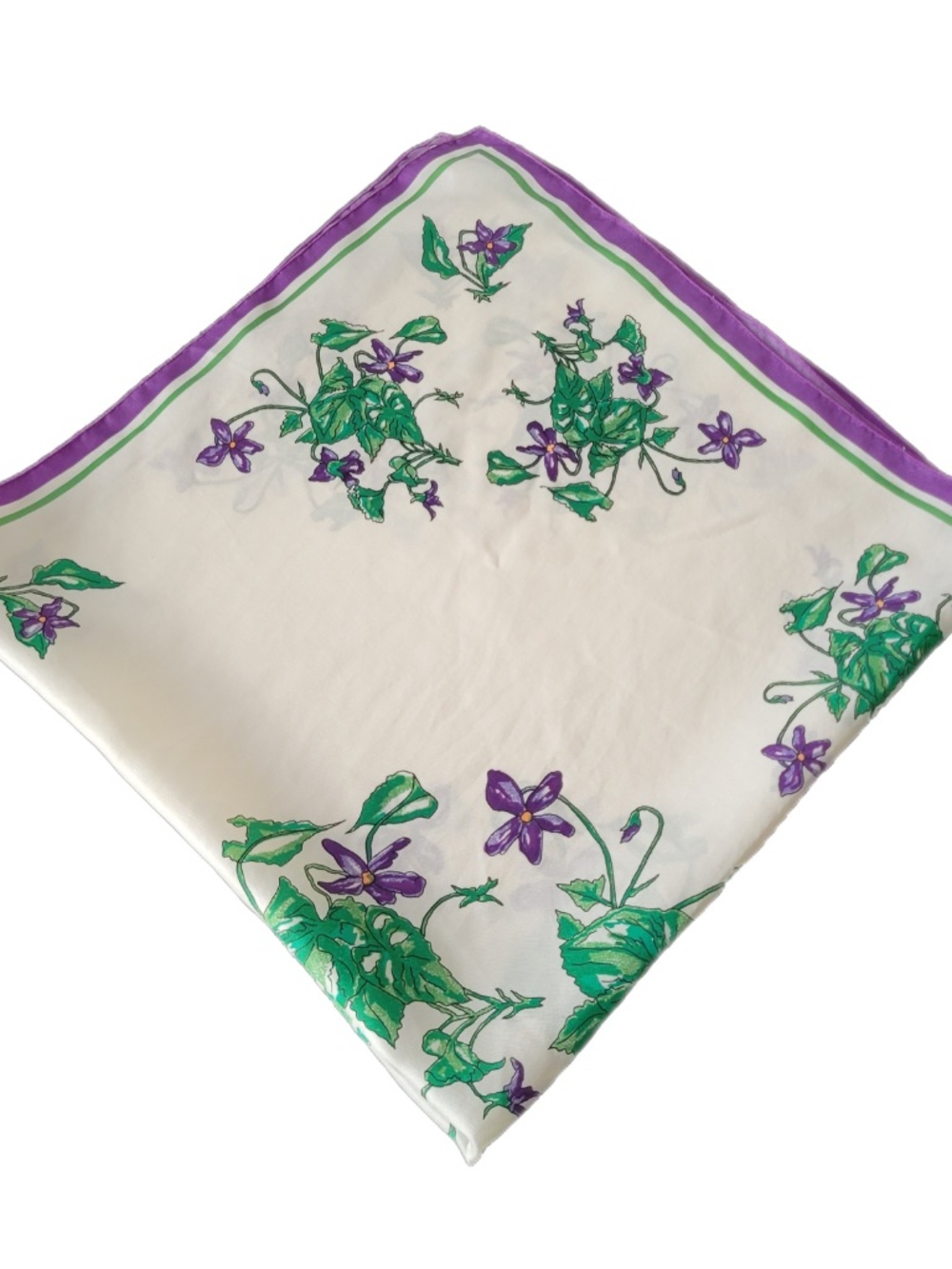 Silk Scarf June Critchfield Floral Violet Design by Harriet Beecher Stowe